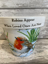 Load image into Gallery viewer, White Robin Plant Pot - Robins Appear