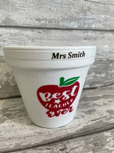 Load image into Gallery viewer, Personalised Teacher gift flowers plant pot