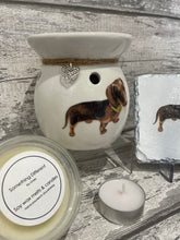 Load image into Gallery viewer, Chocolate Dachshund/ sausage dog wax burner gift set