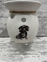 Load image into Gallery viewer, Black Dachshund/ sausage dog wax burner gift set