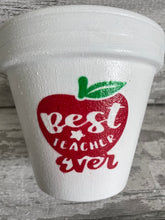 Load image into Gallery viewer, Personalised Teacher gift flowers plant pot