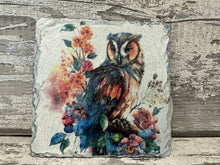Load image into Gallery viewer, Owl slate coasters