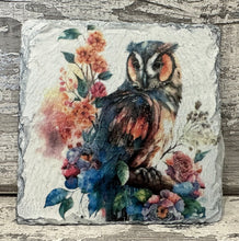 Load image into Gallery viewer, Owl slate coasters