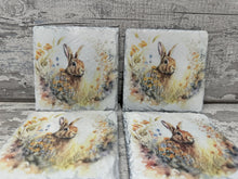 Load image into Gallery viewer, Hare slate coasters