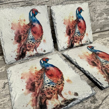 Load image into Gallery viewer, Pheasant slate coasters