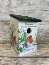 Load image into Gallery viewer, White robin bird box - Robins Appear