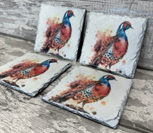 Load image into Gallery viewer, Pheasant slate coasters
