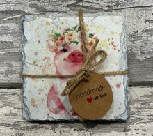 Load image into Gallery viewer, Pig slate coasters