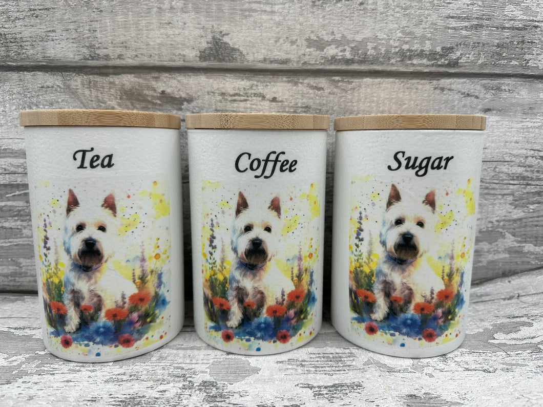 Westie canister set