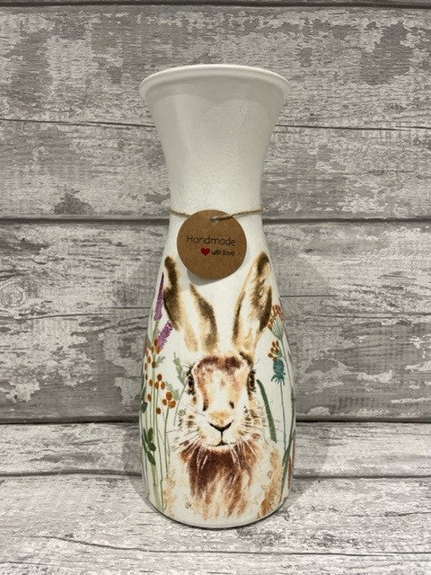Hare floral vase