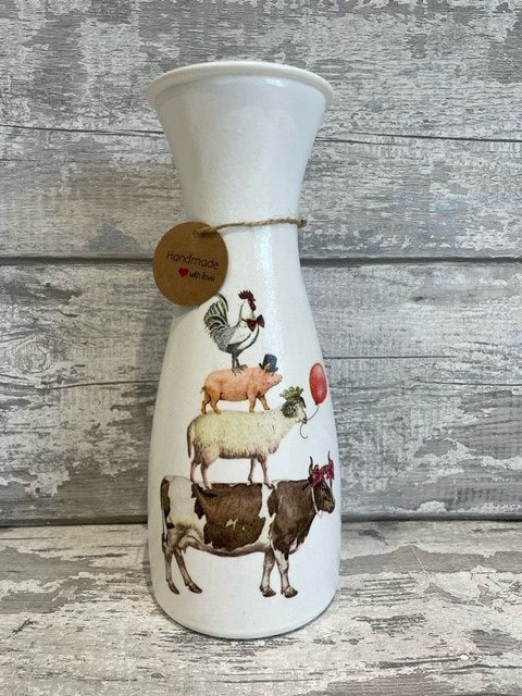 Farm animal vase