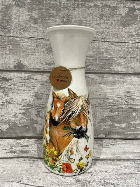Horse and foal vase
