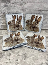 Load image into Gallery viewer, Hare slate coasters
