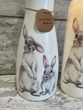 Load image into Gallery viewer, White rabbit vase and light up bottle set
