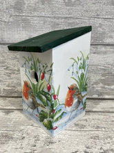 Load image into Gallery viewer, White robin bird box
