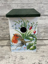 Load image into Gallery viewer, White robin bird box

