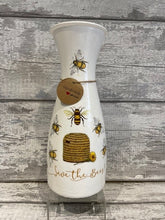 Load image into Gallery viewer, Bee &quot;save the&quot; vase
