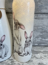 Load image into Gallery viewer, White rabbit vase and light up bottle set
