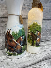 Load image into Gallery viewer, Horse vase and light up bottle set
