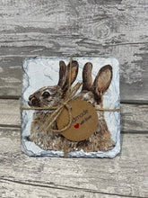 Load image into Gallery viewer, Hare slate coasters
