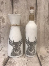 Load image into Gallery viewer, Stag light up bottle and matching vase
