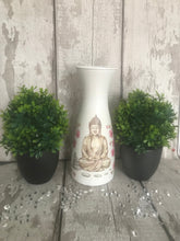 Load image into Gallery viewer, Buddha vase - decoupaged
