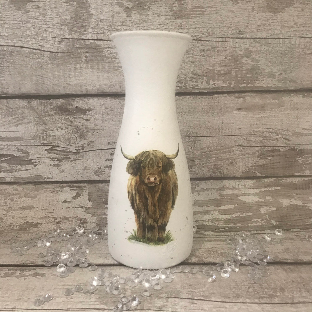 Highland Cow Vase