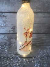 Load image into Gallery viewer, Robin in tree light up bottle
