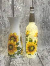 Load image into Gallery viewer, Sunflower vase and light up bottle set
