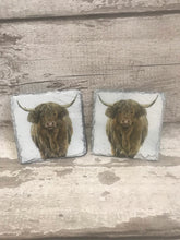 Load image into Gallery viewer, Highland Cow Coasters x 2
