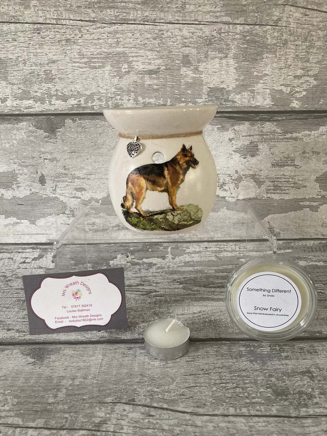 German Shepherd Wax Burner Gift Set