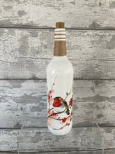 Load image into Gallery viewer, Robin in tree light up bottle
