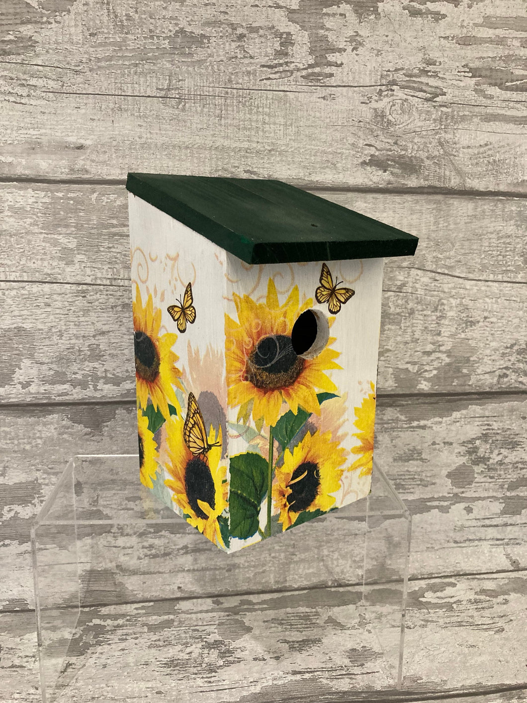 Sunflower butterfly bird box