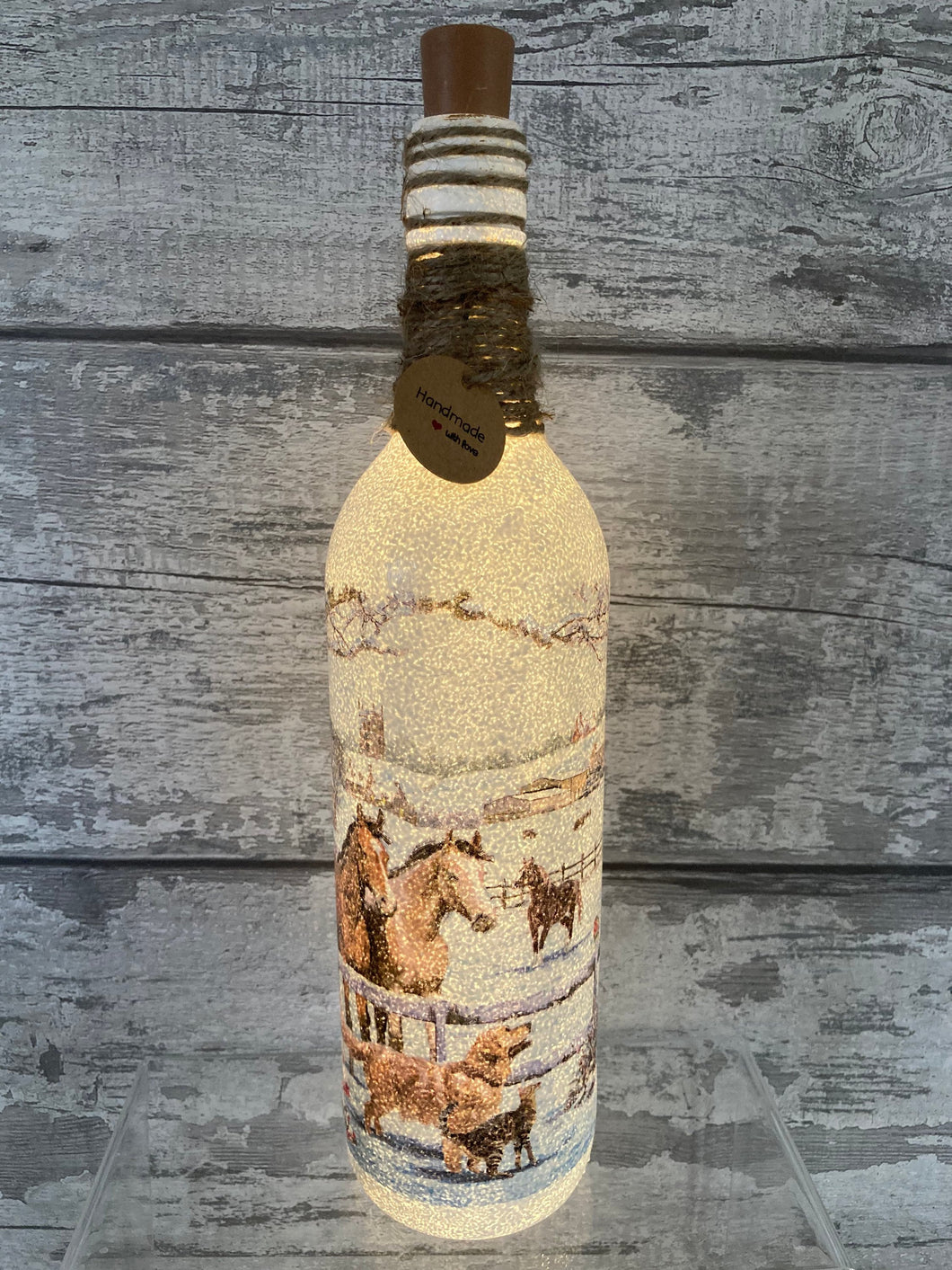 Horse light up bottle