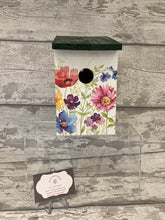 Load image into Gallery viewer, Floral bird box, nesting box
