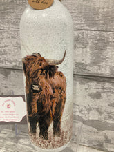 Load image into Gallery viewer, Highland cow LED light up bottle
