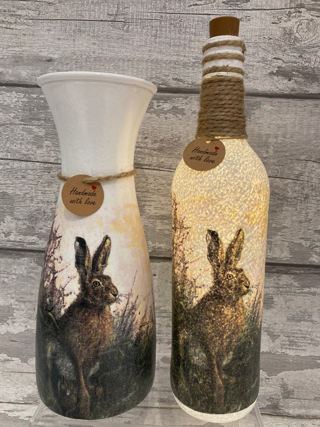 Hare Vase & Light Up Bottle