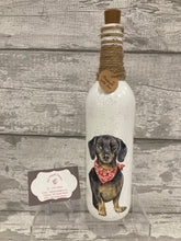 Load image into Gallery viewer, Black Dachshund red bandana vase &amp; light up bottle
