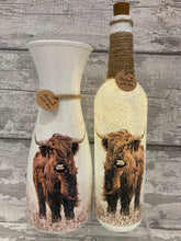 Load image into Gallery viewer, Highland Cow Vase &amp; Light Up Bottle
