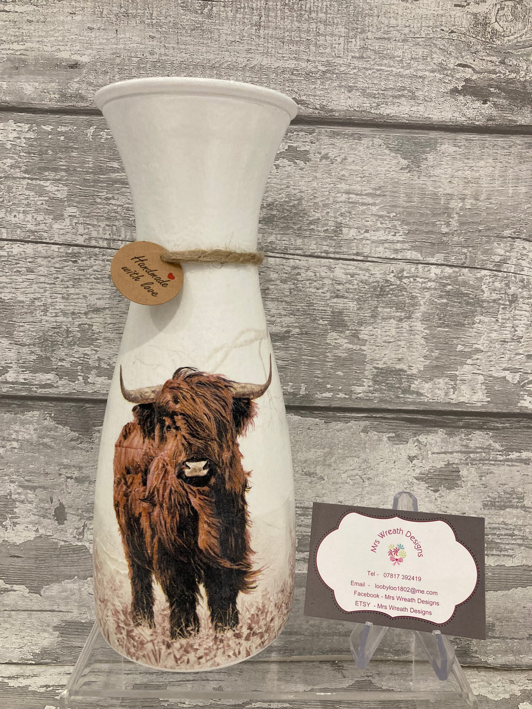 Highland Cow Vase