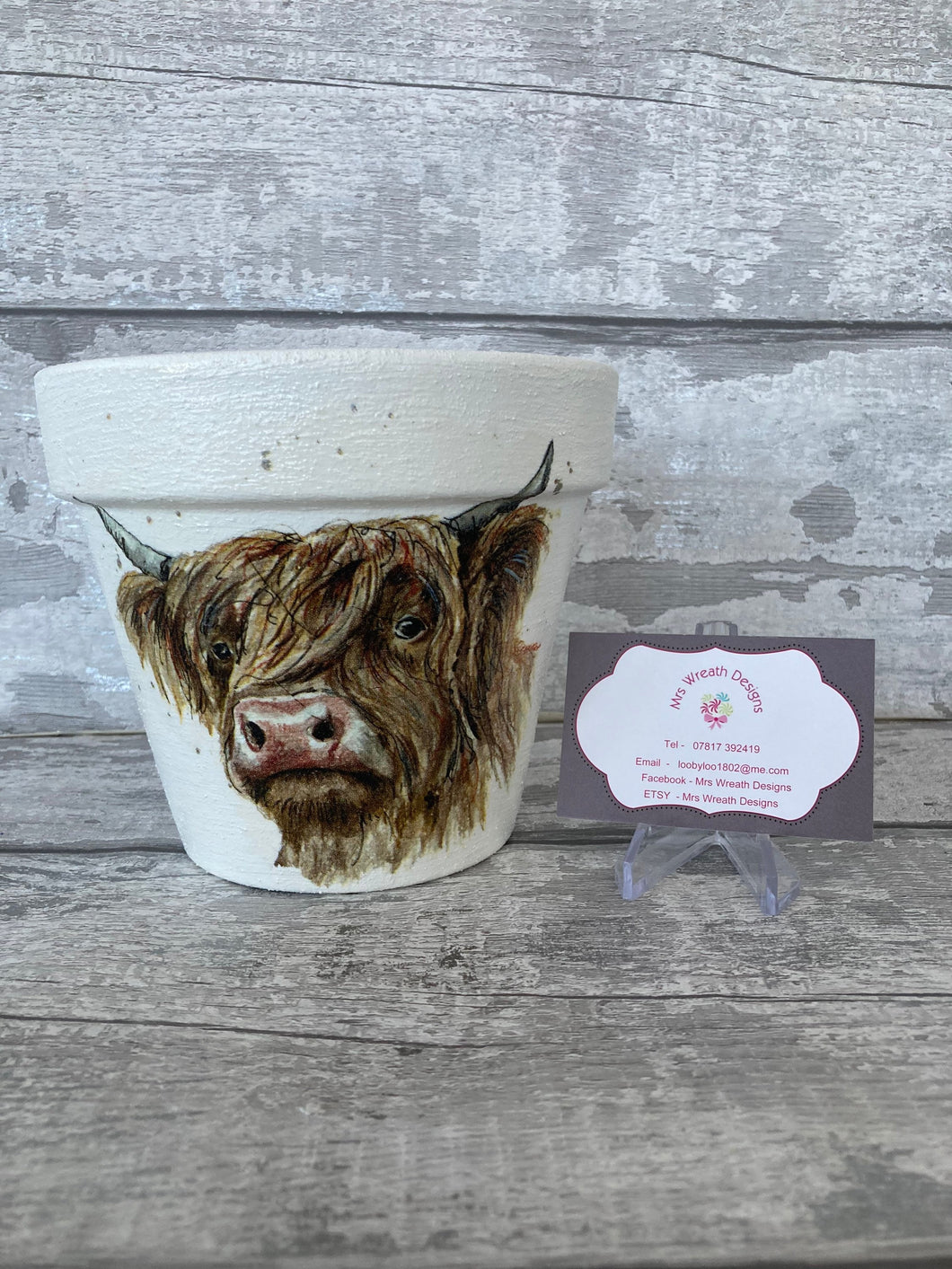 Highland Cow Indoor/Outdoor Ceramic Plant Pot