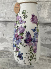 Load image into Gallery viewer, Purple butterfly vase
