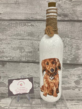 Load image into Gallery viewer, Brown dachshund vase &amp; light up bottle
