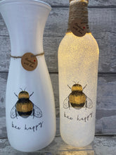 Load image into Gallery viewer, Bee happy vase &amp; light up bottle
