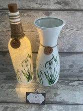 Load image into Gallery viewer, Snowdrop vase and light up bottle set
