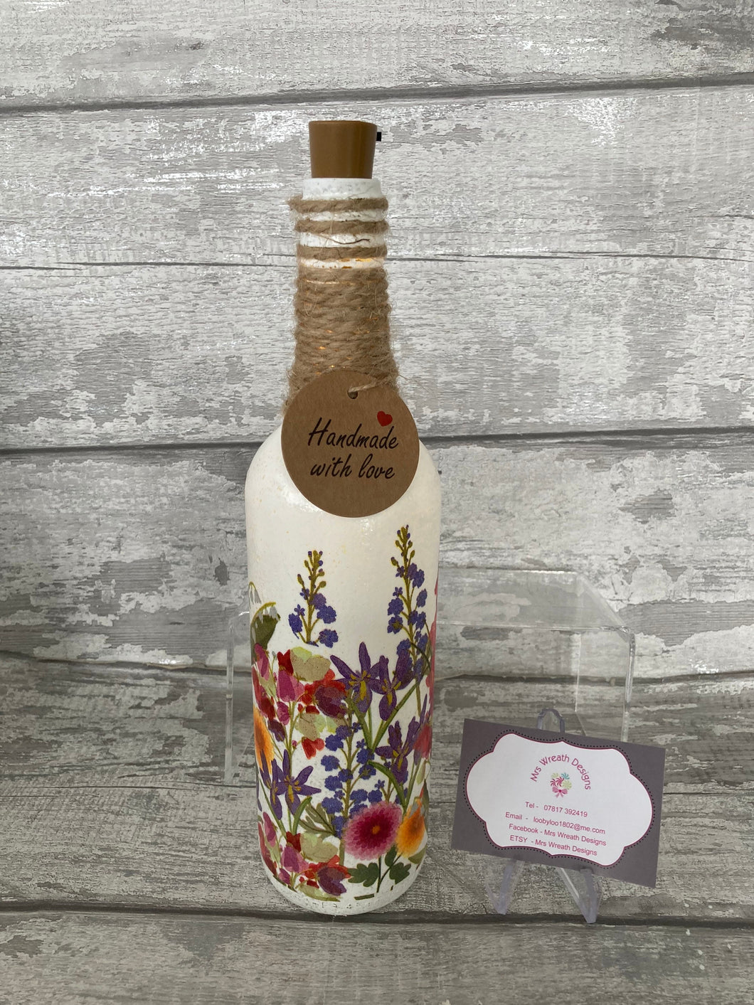 wild flower light up bottle