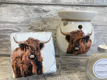 Load image into Gallery viewer, Highland Cow Wax Burner complete gift Set
