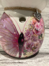 Load image into Gallery viewer, Pink butterfly wax burner
