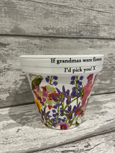 Load image into Gallery viewer, Grandma plant pot - Flowers
