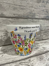 Load image into Gallery viewer, Grandma plant pot - Wildflowers
